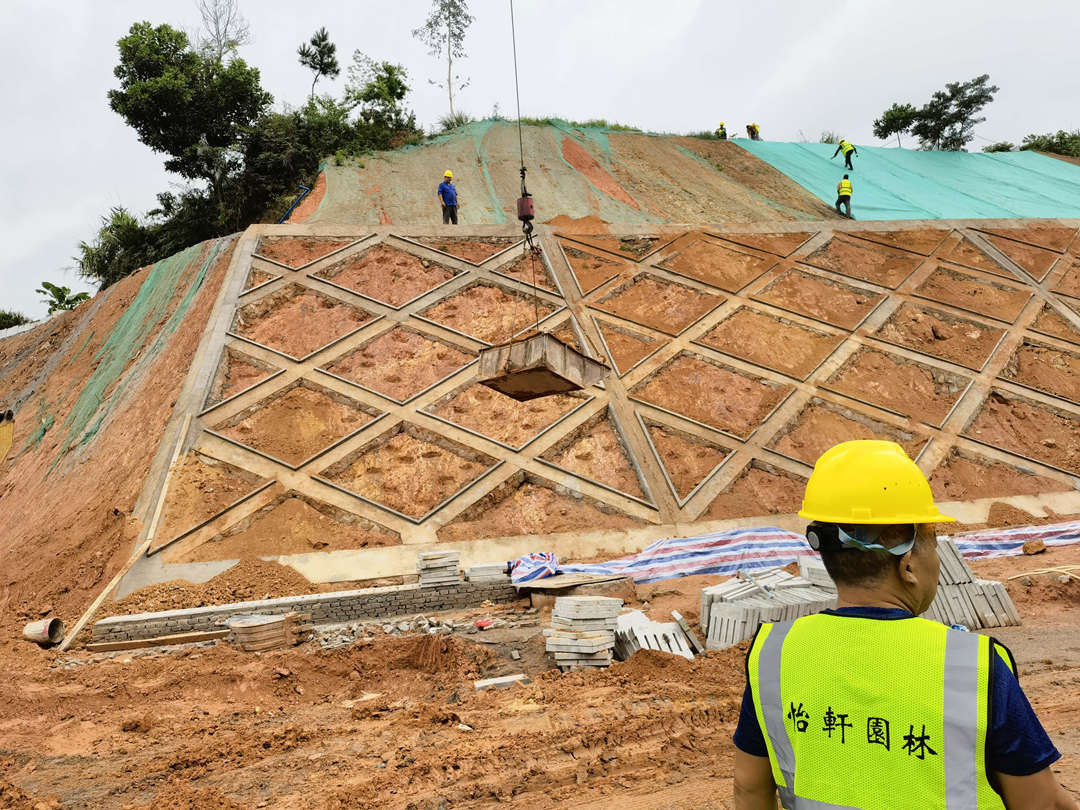 怡軒園林綠化公司邊坡綠化工程施工流程