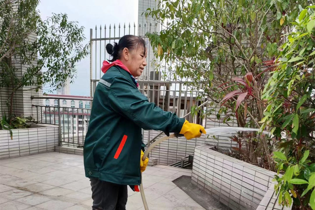 逸翠灣小區(qū)綠化養(yǎng)護冬灌